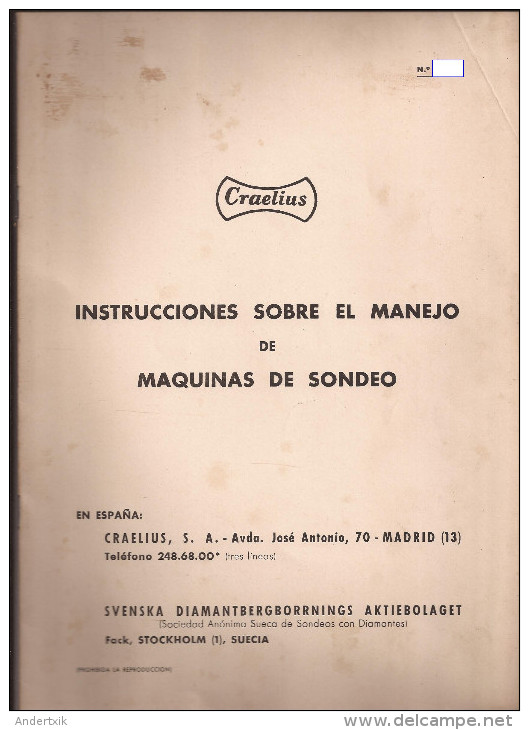 Doc Antiguo, Instrucciones Máquina De Sondeo - Sin Clasificación