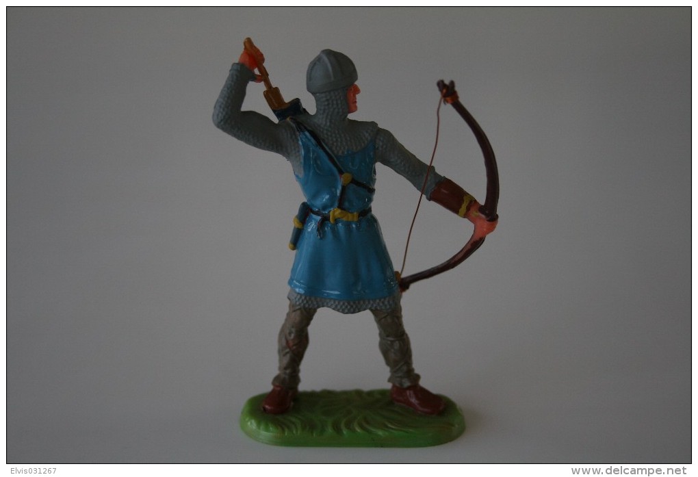 Elastolin, Lineol Hauser, H=70mm, Knight,  Plastic - Vintage Toy Soldier - Figurines