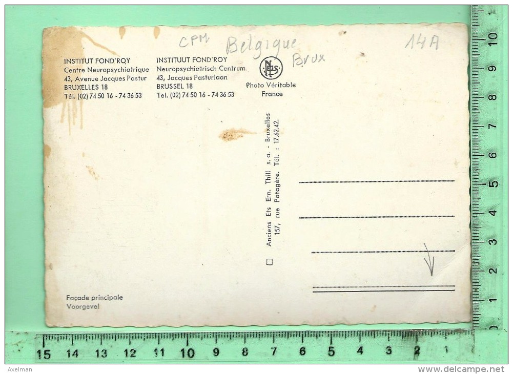 CPM, BRUXELLES: Institut Fond' Roy - Santé, Hôpitaux
