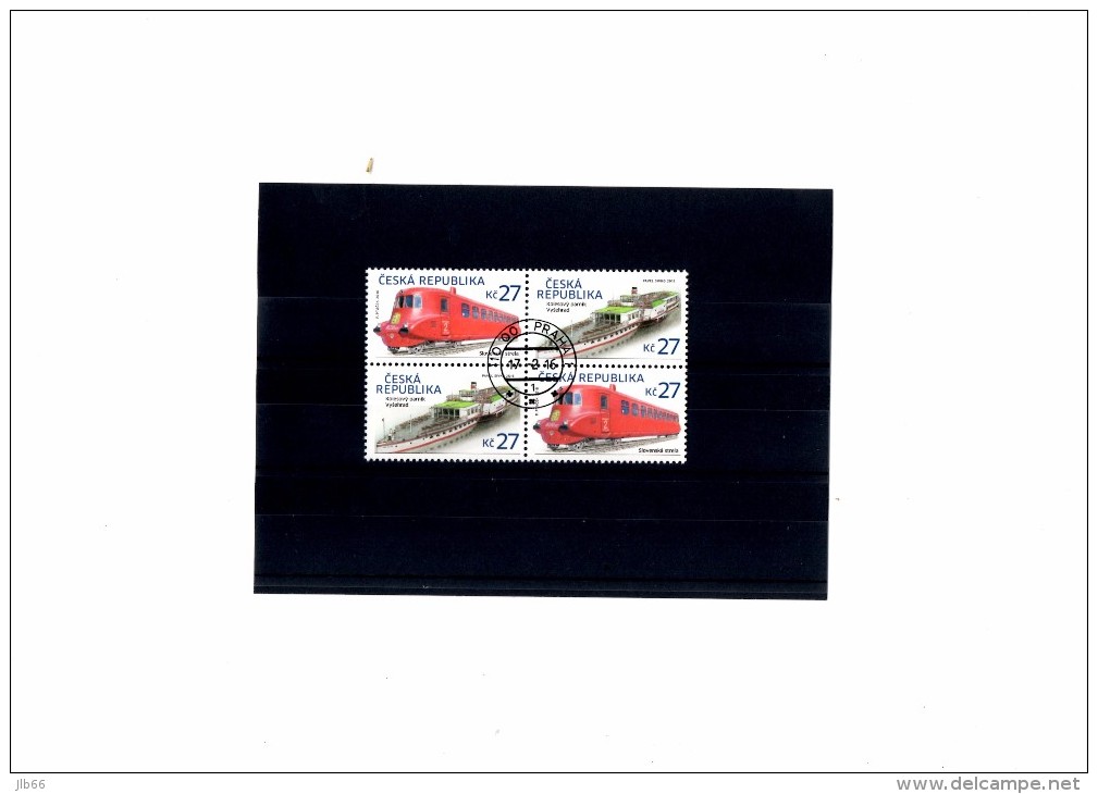 2016  Bloc De 4 Timbres Oblitérés YT 793/4 Train Expres "la Flèche Slovaque" Et Bateau à Roue à Aubes "Vysehrad" - Used Stamps