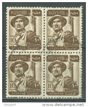 EGYPT 1953-56: Sc 327 / YT 315, DEFENSE, Bloc, O - FREE SHIPPING ABOVE 10 EURO - Oblitérés