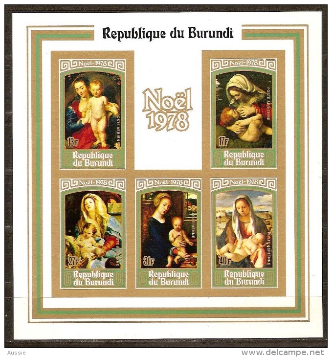 Burundi 1978 OCBnr Bloc 105A ND Ongetand *** MNH Cote 18,00 Euro Noel Kerstmis Christmas - Neufs