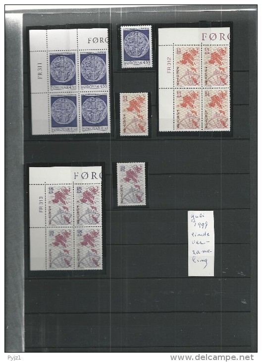 Faroe Islands, Corner Blocks.MNH/postfris/** - Collections (with Albums)