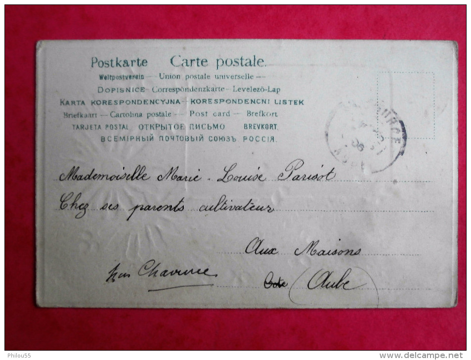 Cpa Fantaisie Enveloppe Message  Fleurs Paysage - A Systèmes