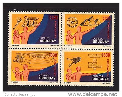 EDUCATION STONE DOLMEN PYRAMID PRESS SOLAR SYSTEM SPACE URUGUAY #1364 MNH STAMP - Otros & Sin Clasificación