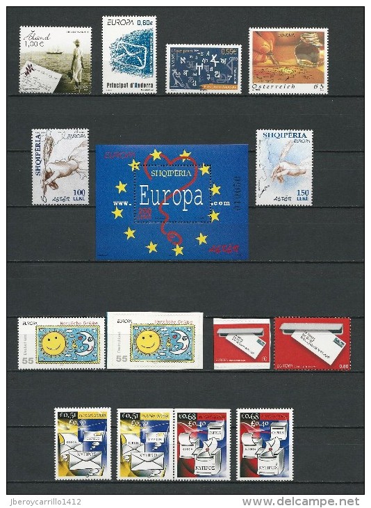 EUROPA 2008- “LA CARTA ESCRITA/Der BRIFE- CONJUNTO DE SELLOS Y HOJITAS BLOQUES.-TEMATICA EMITIDA POR 63 PAÍSES- AÑO 2008 - Collections