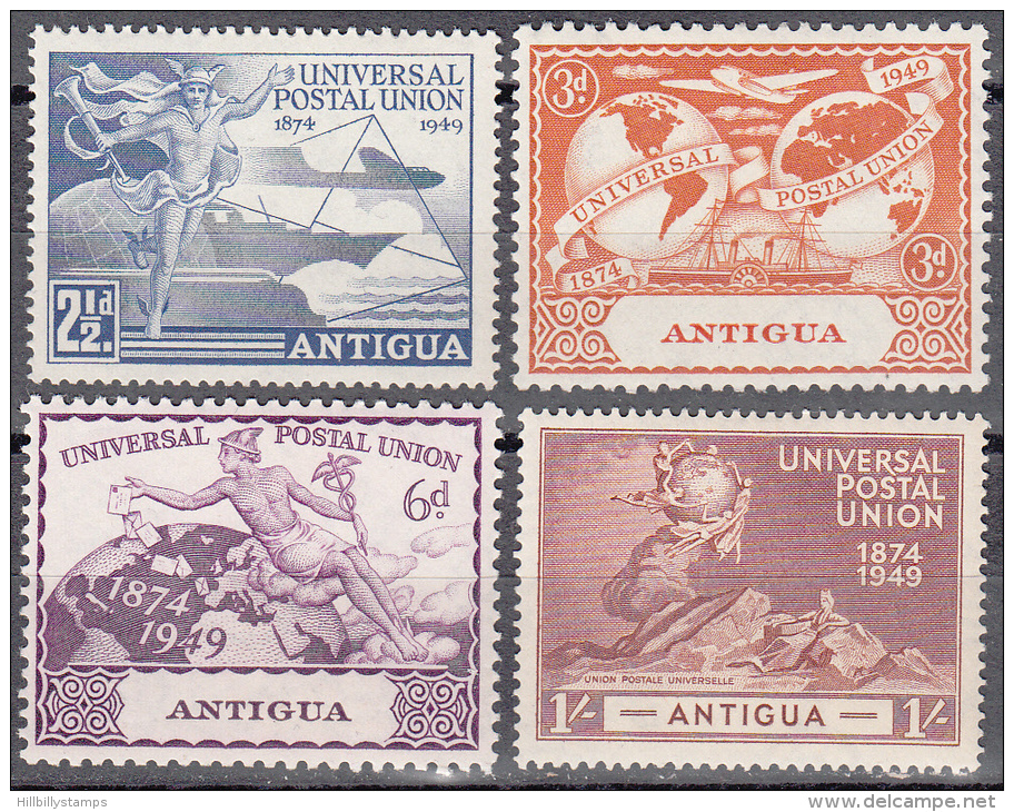 Antigua    Scott No. 100-3    Unused Hinged     Year  1949 - 1858-1960 Crown Colony
