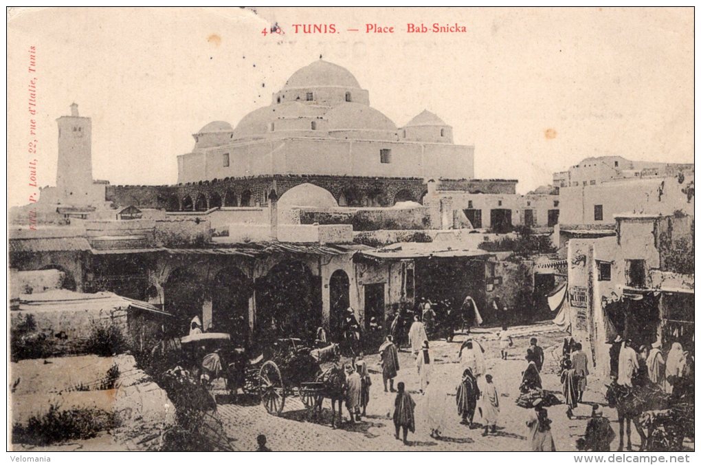 V2261 Cpa Tunis -  Place Bab Snicka - Tunesië