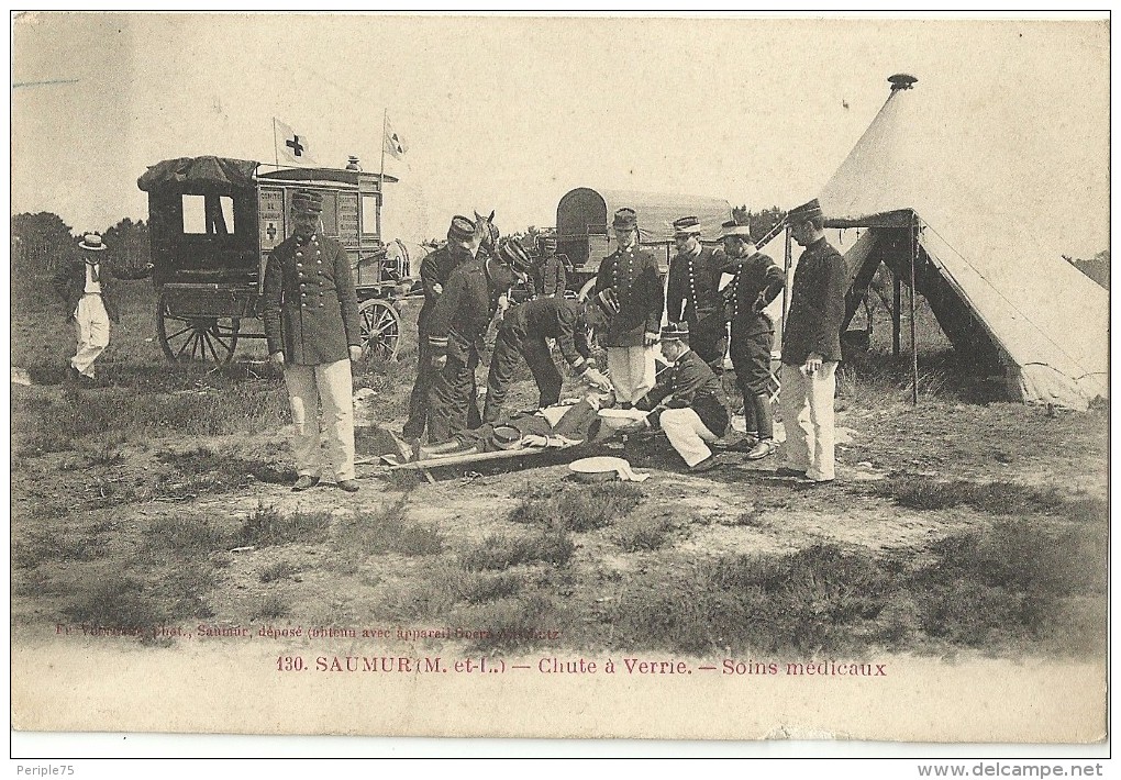 SAUMUR.  Chute à Verrie.  Soins Médicaux. - Saumur