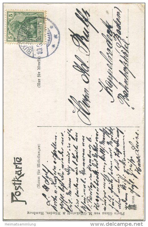 Buxtehude - Kirchenstrasse - Verlag M. Glückstadt & Münden Hamburg Gel. 1908 - Buxtehude