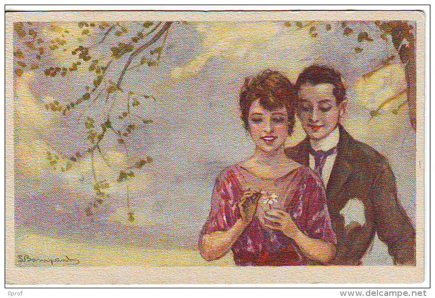 Bompard, Couple&Margherita,  Art Deco Anni 20 (originale) Cartolina Fp Non Viaggiata - Bompard, S.