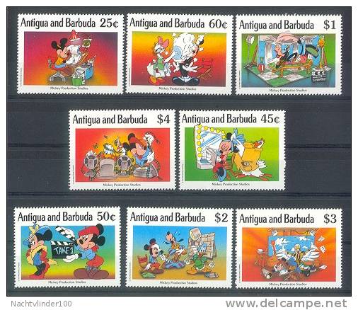 NctD221 WALT DISNEY MICKEY PRODUCTION STUDIOS HOLLYWOOD FILMCAMERA GOOFY ANTIGUA & BARBUDA 1990 PF/MNH - Disney