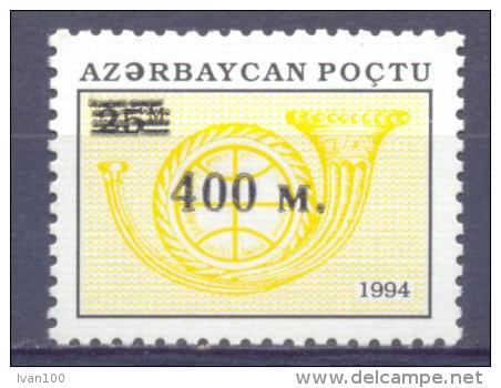 1994. Azerbaijan, OP "400M" On Stamp With Value 40M, 1v, Mint/** - Azerbaïdjan