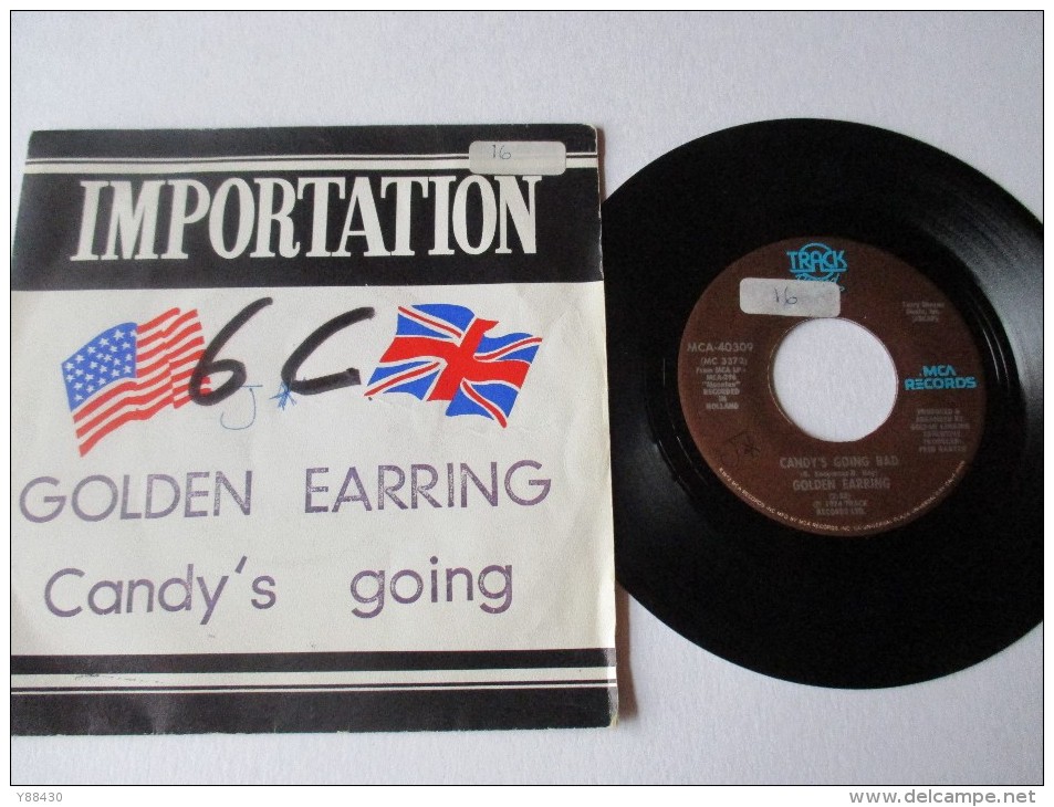 GOLDEN EARRING  --  CANDY' S  GOING BAD  &  SHE FLIES ON STRANGE WINGS  -- Importation Lido Musique à Paris.-2 Photos - Disco, Pop