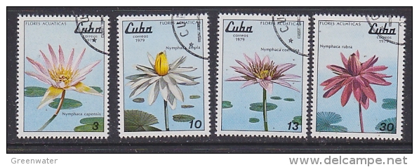 Cuba 1979 Water Flowers 4v Used (SB106N) - Used Stamps