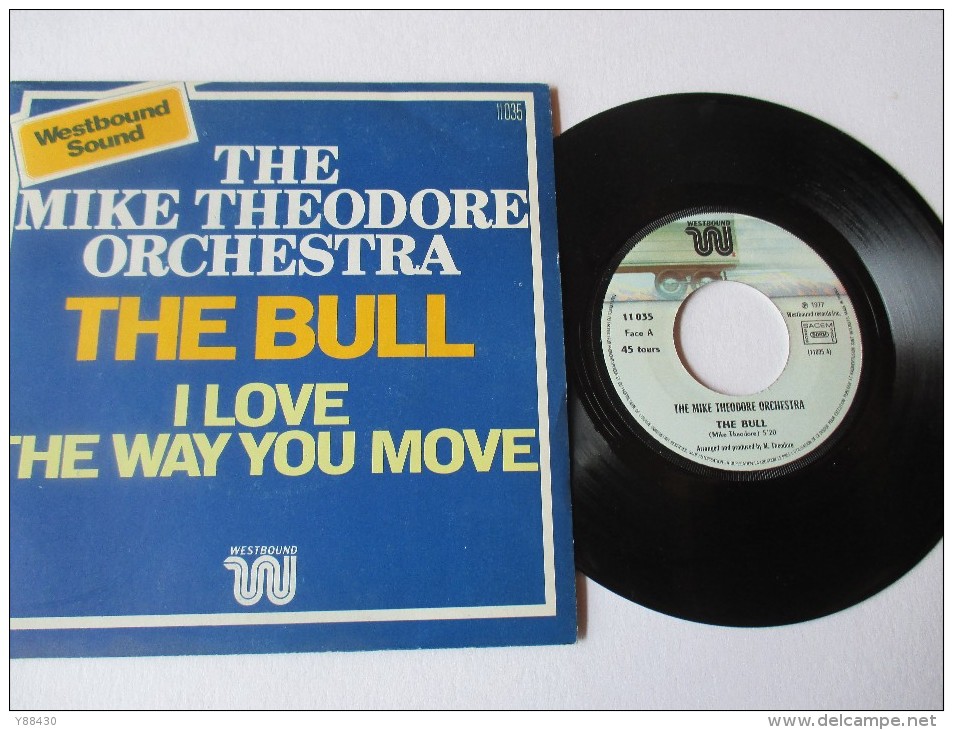 THE MIKE THEODORE ORCHESTRA  ---  THE BULL   &   LOVE THE WAY YOU MOVE  --  2 Photos - Disco, Pop