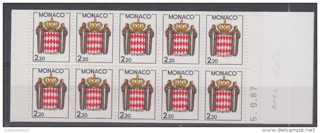 MONACO - Carnet 1** (1 Avec Date + 1 Sans Date) Cote 23 Euros Depart A 10% - Postzegelboekjes