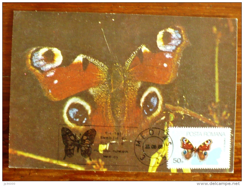 ROUMANIE Papillons, Butterflies, Mariposas, SCHMETTERLINGE, Yvert N° 3587 FDC, Carte Maximum, Maximum Card - Papillons