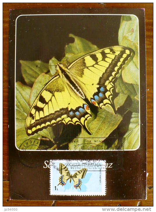 ROUMANIE Papillons, Butterflies, Mariposas, SCHMETTERLINGE, Yvert N° 3588 FDC, Carte Maximum, Maximum Card - Papillons