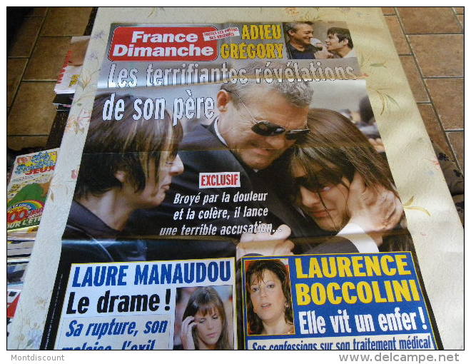 AFFICHE ICI FRANCE DIMANCHE GREGORY LEMARCHAL REGARDEZ MES VENTES ! J´EN AI D´AUTRES - Magazines & Catalogues