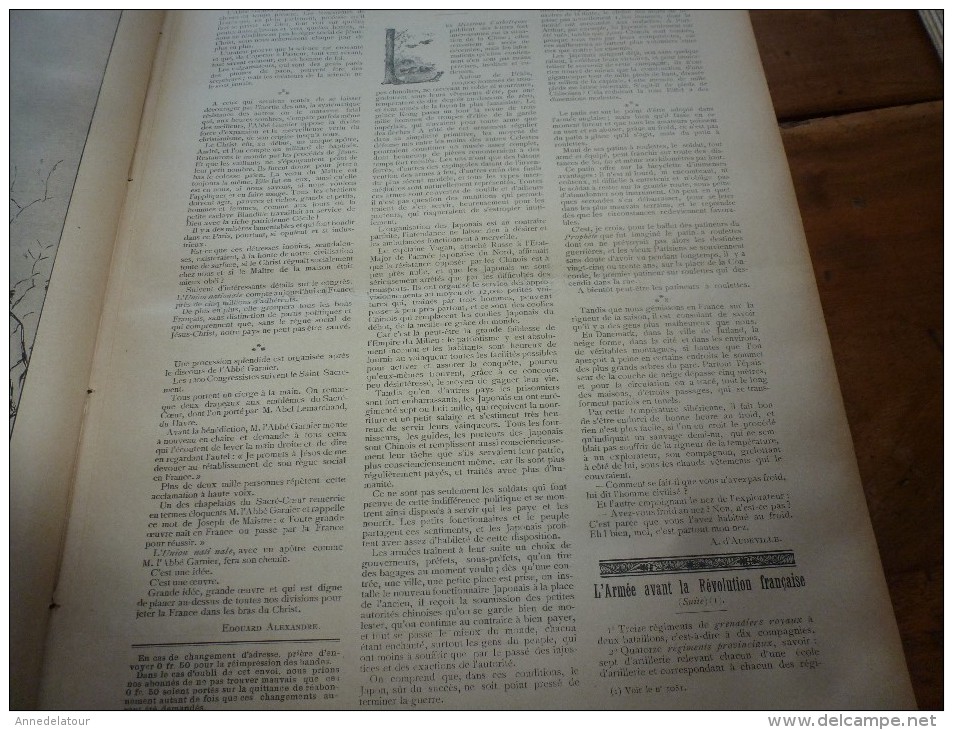 1895  LA FRANCE ILLUSTREE :Armée anté-révolution;Expo aquarellistes;CRÊPES;Embauche des balayeurs;Les crosnes;Humour-des