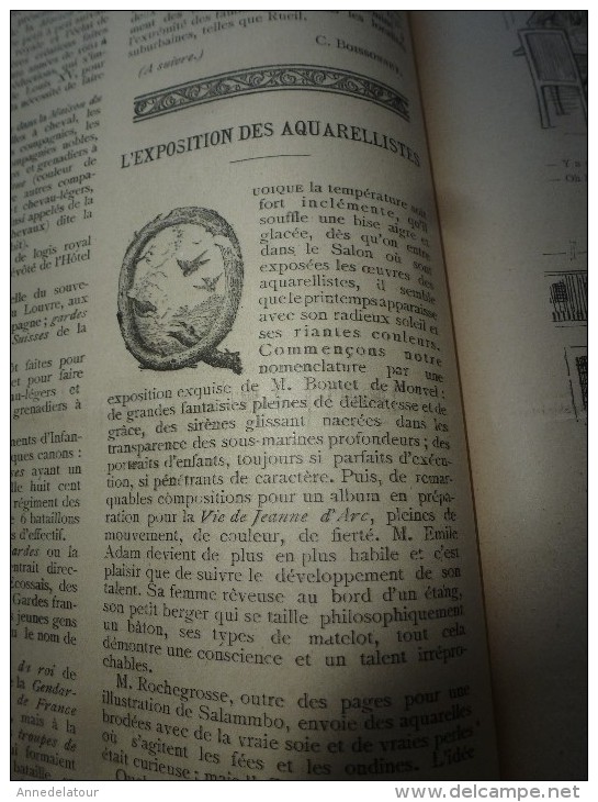 1895  LA FRANCE ILLUSTREE :Armée anté-révolution;Expo aquarellistes;CRÊPES;Embauche des balayeurs;Les crosnes;Humour-des