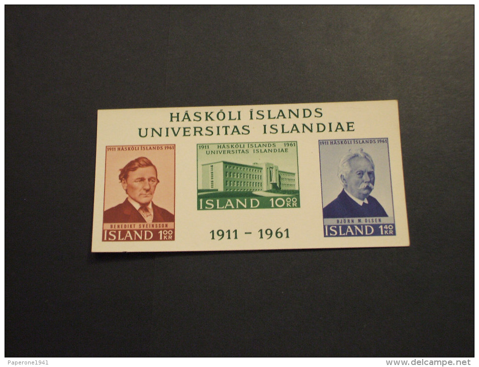 ISLANDA - BF 1961 UNIVERSITA' - NUOVO(++) - Blokken & Velletjes