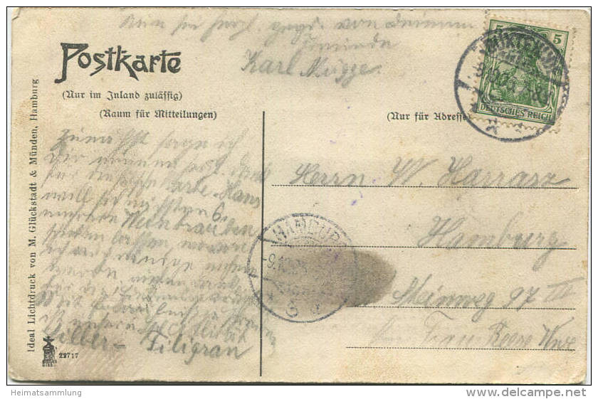 Buxtehude - Wettlop Twischen Has Und Swinegel Up De Heid - Verlag M. Glückstadt & Münden Hamburg Gel. 1905 - Buxtehude
