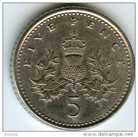 Grande Bretagne Great Britain 5 Pence 1991 KM 937b - 5 Pence & 5 New Pence