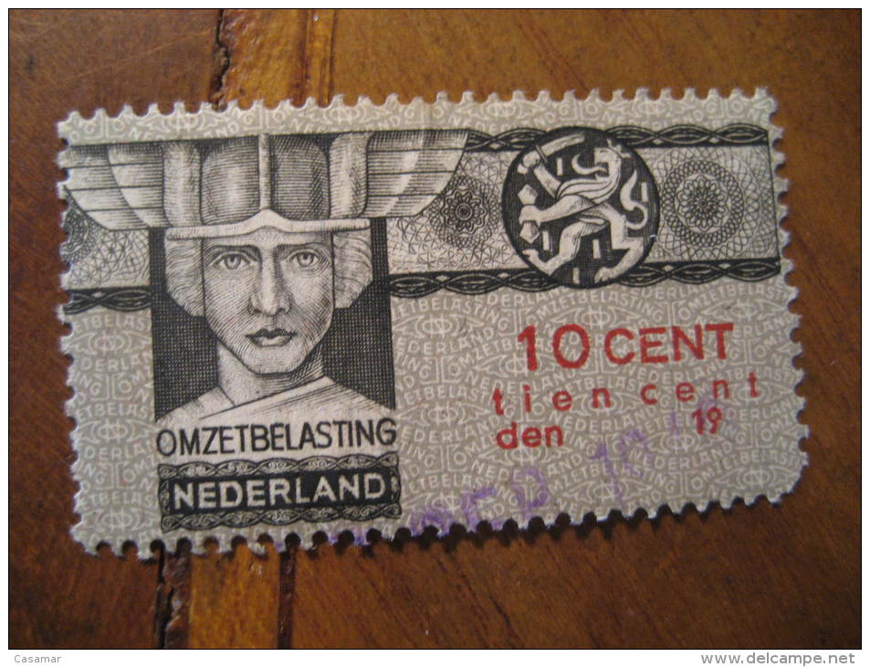 10 Cent OMZETBELASTING Revenue Fiscal Tax Postage Due Official Netherlands Holland - Fiscali