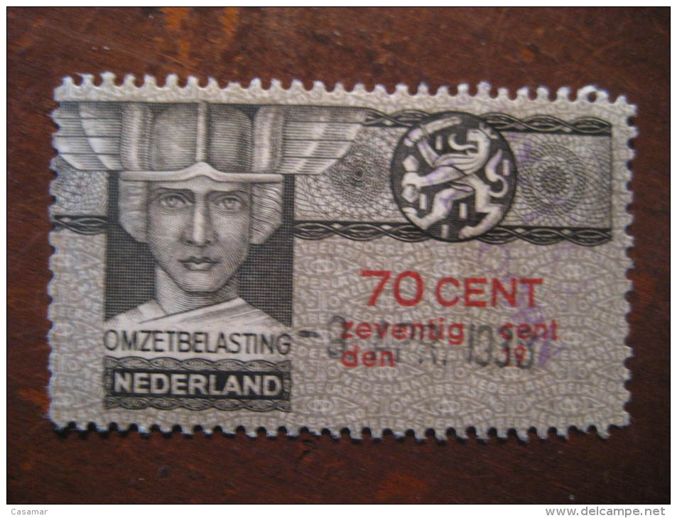 70 Cent OMZETBELASTING Revenue Fiscal Tax Postage Due Official Netherlands Holland - Revenue Stamps