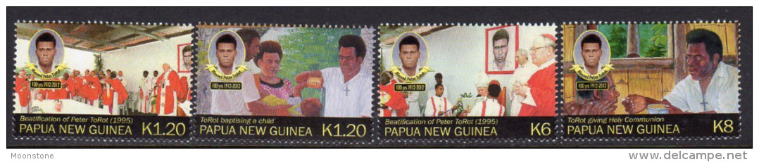 Papua New Guinea 2012 Birth Centenary Of Peter To Rot Set Of 4, MNH (C) - Papouasie-Nouvelle-Guinée