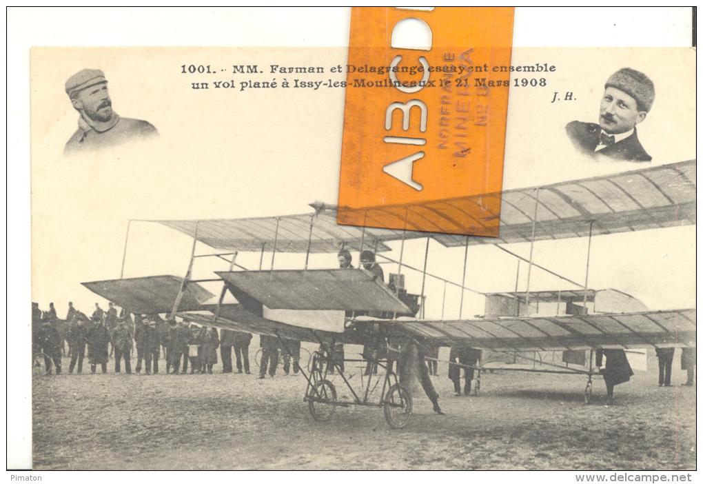 MM Farman Et Delagrange Essayent Ensemble Un Vol Plané à Issy-les-Moulineaux  Le 21 Mars 1908 - Aviateurs