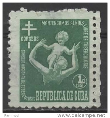 1951 Obligatory Tax. Anti-tuberculosis -  Mother And Child - 1c. - Green   FU - Beneficiencia (Sellos De)