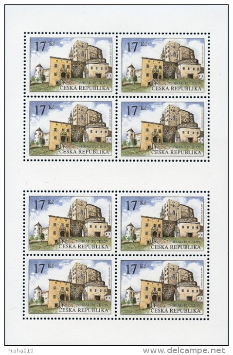 Czech Rep. / Stamps (2016) 0881 PL: Castle Buchlov (in Background The Clock Tower (16th Century); Painter Adolf Absolon - Uhrmacherei