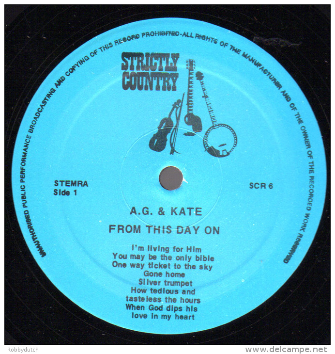 * LP *  A.G. And KATE - FROM THIS DAY ON (Holland 1982 EX-!!!) - Country En Folk