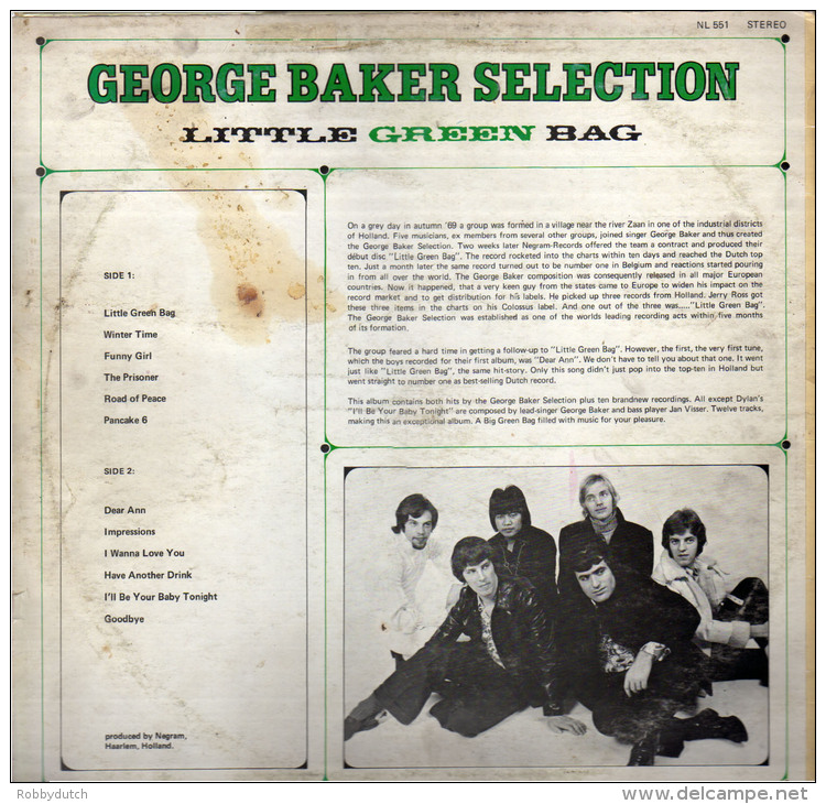 * LP *  GEORGE BAKER SELECTION - LITTLE GREEN BAG (1st Album!, Holland 1970) - Disco, Pop