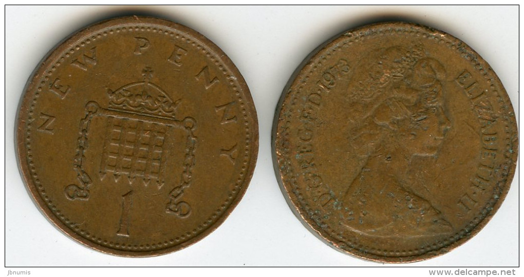 Grande Bretagne Great Britain 1 New Penny 1973 KM 915 - 1 Penny & 1 New Penny