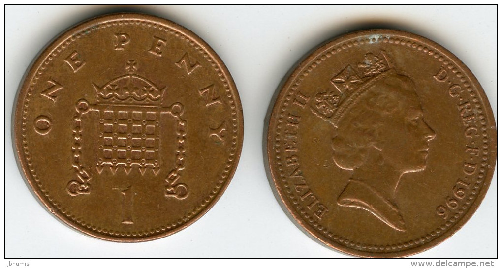 Grande Bretagne Great Britain 1 Penny 1996 KM 935a - 1 Penny & 1 New Penny