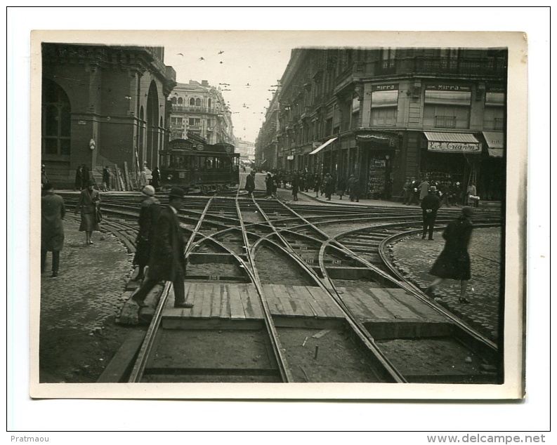 BTE 31 Photo Format 9x12 Ctm Toulouse Vue De La Place Esquirol Sur La Rue De Metz, Tramway, Nombreux Rails - Mirepoix