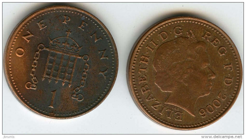 Grande Bretagne Great Britain 1 Penny 2006 KM 986 - 1 Penny & 1 New Penny