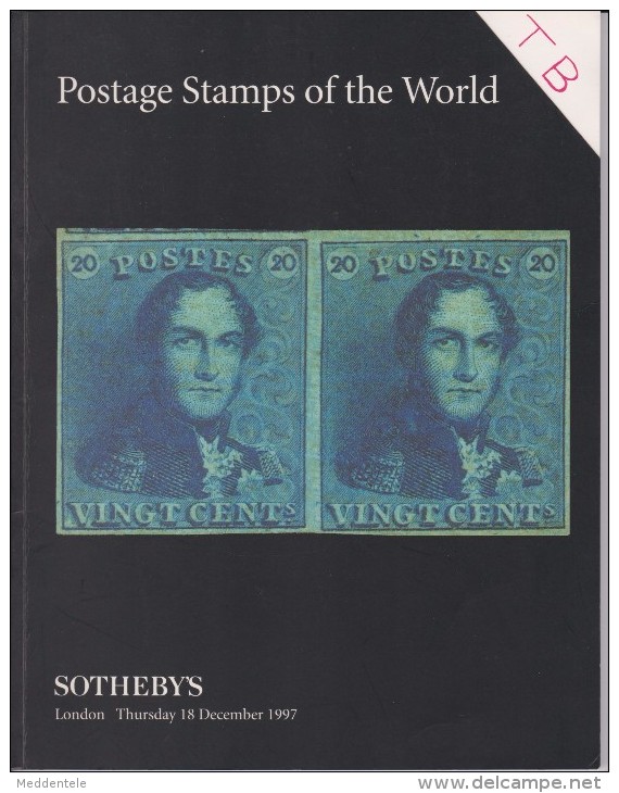SOTHEBY'S - POSTAGE STAMPS OF THE WORLD  London 1997 See Description Of Contents - Rarely Seen - Catalogues For Auction Houses