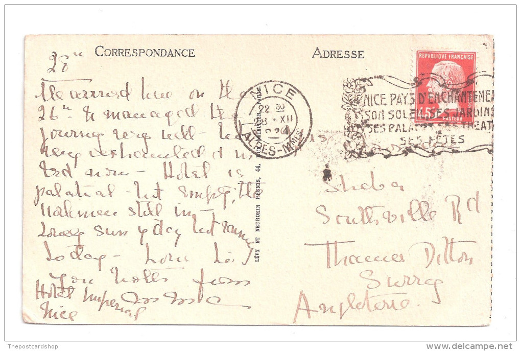 CPA 06 NICE POSTMARK Ecrite - Voir Scan Recto-Verso NICE L'ENTREE DU PORT LL LOUIS LEVY - Sonstige & Ohne Zuordnung