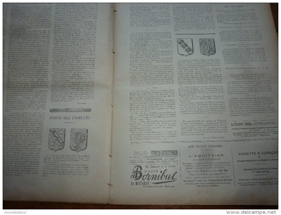 1895  LA FRANCE ILLUSTREE :R V W;Rameaux;Inauguration du chemin de fer de Sceaux;Sauveteur Durécu;Gare de l'Observatoire