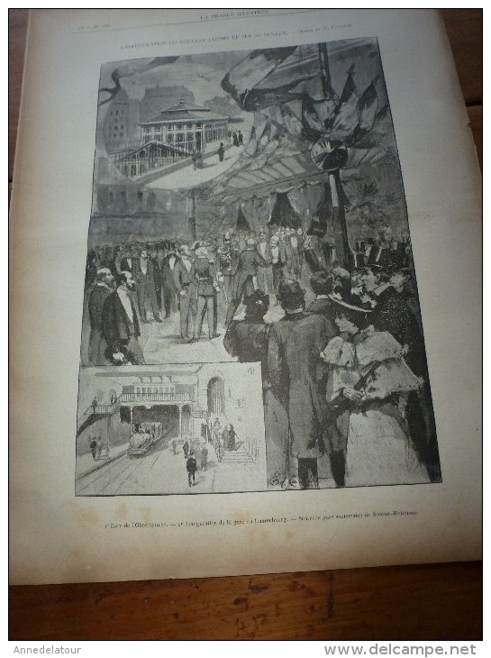 1895  LA FRANCE ILLUSTREE :R V W;Rameaux;Inauguration du chemin de fer de Sceaux;Sauveteur Durécu;Gare de l'Observatoire