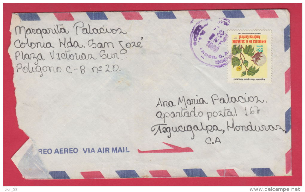 205214 / LETTER 1986 - Plant ALGODO ( Gossypium Hirsutum  ) , El Salvador - El Salvador