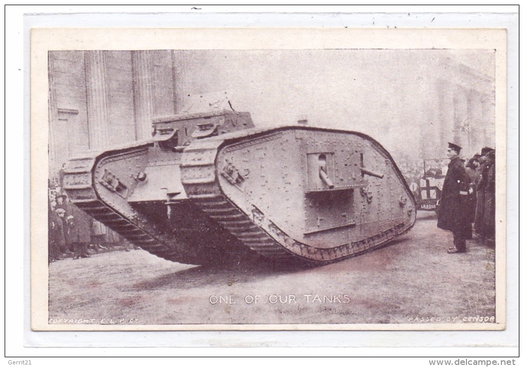 MILITÄR - PANZER / Tank / Chars, Englischer Tank 1.Weltkrieg - Matériel