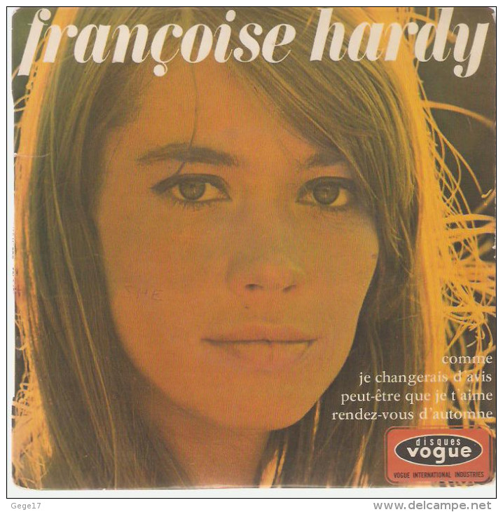 2 Disques De FRANÇOISE HARDY (disques Vogue) - Other & Unclassified