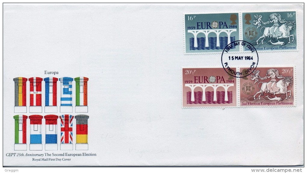 GB First Day Cover To Celebrate Europa Issued On The 15th May 1984. - 1981-1990 Decimal Issues