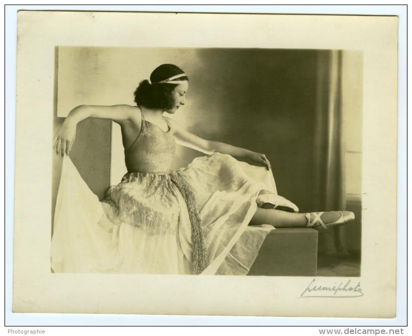 Danse Danseuse De Ballet Ballerine Arcachon France Ancienne Photo Lumiphoto 1930 - Anonymous Persons